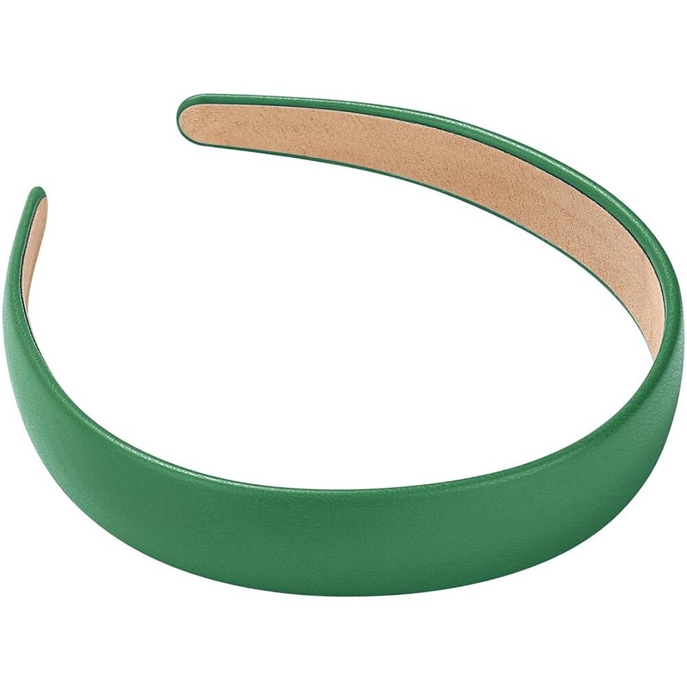 1 Inch PU Leather Headband, Wide Padded Hairband Fashion Hair Bands Cute Womens